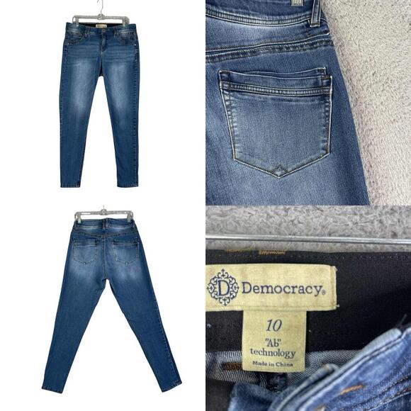Democracy Jeans Ab Technology Women’s Skinny Size 10 Stretch High Rise - Picture 1 of 8